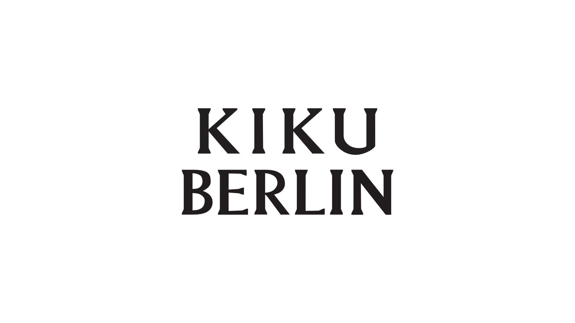 Kiku Berlin Logotype auf einer dunklen, texturierten Fläche